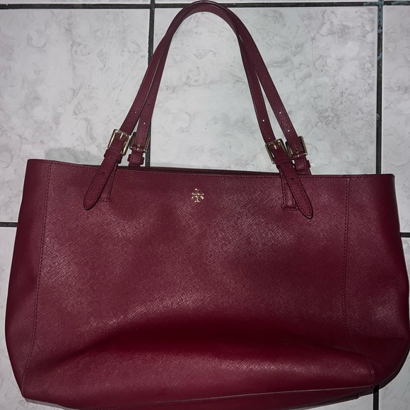 Tory Burch Deep Red Tote Bag - Picture 1 of 1